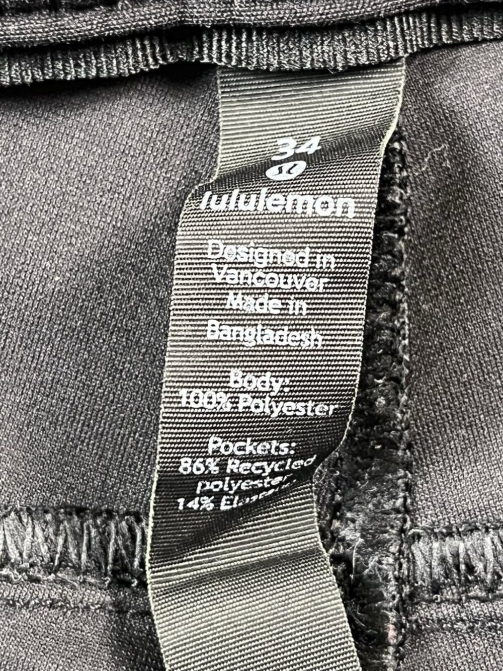Lululemon ABC Pants Men's 34 Black Classic 5 Pockets Chino Golf - Picture 7 of 10